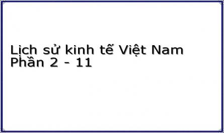 Lịch sử kinh tế Việt Nam Phần 2 - 11