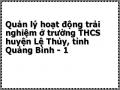 Quản lý hoạt động trải nghiệm ở trường THCS huyện Lệ Thủy, tỉnh Quảng Bình - 1