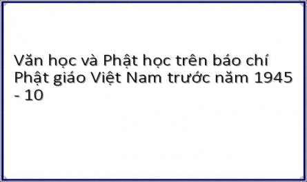 Văn học và Phật học trên báo chí Phật giáo Việt Nam trước năm 1945 - 10