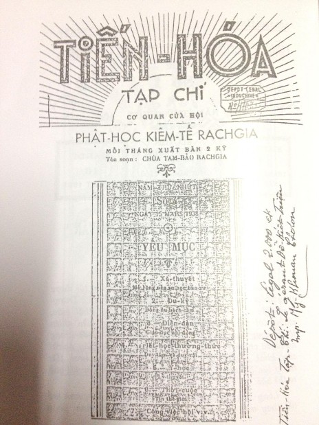 12 Tạp chí Tiến hóa 13 Tạp chí Quan âm 14 Tạp chí Phật pháp chỉ Niết bàn 6