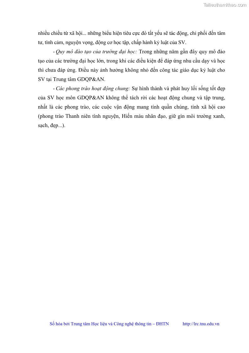 Luận văn thạc sĩ khoa học giáo dục Giáo dục kỷ luật cho sinh viên tại Trung tâm Giáo dục quốc phòng và an ninh - Đại học Thái Nguyên - 4 Trang 43