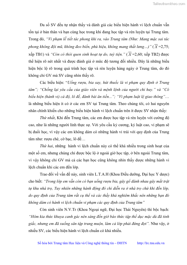 Luận văn thạc sĩ khoa học giáo dục Giáo dục kỷ luật cho sinh viên tại Trung tâm Giáo dục quốc phòng và an ninh - Đại học Thái Nguyên - 5 Trang 58
