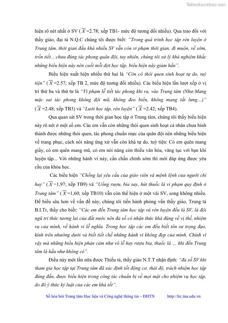 Luận văn thạc sĩ khoa học giáo dục Giáo dục kỷ luật cho sinh viên tại Trung tâm Giáo dục quốc phòng và an ninh - Đại học Thái Nguyên - 5 Trang 56