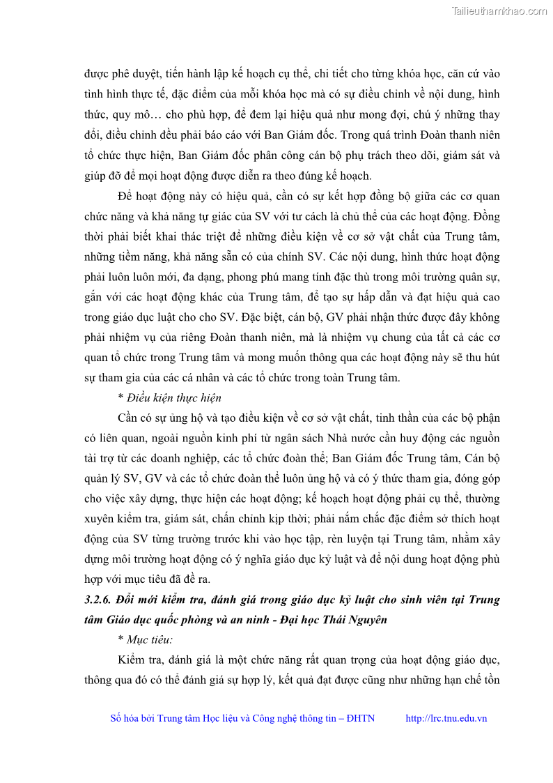 Luận văn thạc sĩ khoa học giáo dục Giáo dục kỷ luật cho sinh viên tại Trung tâm Giáo dục quốc phòng và an ninh - Đại học Thái Nguyên - 8 Trang 95