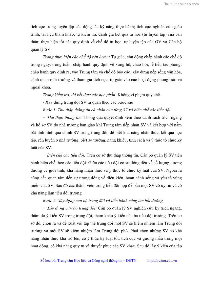 Luận văn thạc sĩ khoa học giáo dục Giáo dục kỷ luật cho sinh viên tại Trung tâm Giáo dục quốc phòng và an ninh - Đại học Thái Nguyên - 8 Trang 89
