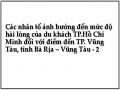 Các nhân tố ảnh hưởng đến mức độ hài lòng của du khách TP.Hồ Chí Minh đối với điểm đến TP. Vũng Tàu, tỉnh Bà Rịa – Vũng Tàu - 2