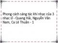 Phong cách sáng tác khí nhạc của 3 nhạc sĩ - Quang Hải, Nguyễn Văn Nam, Ca Lê Thuần - 1