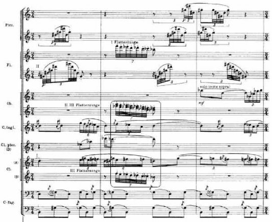Ví dụ 3 12 Igor travinsky Rite of Spring nhịp 59 61 trích bộ gỗ 3 1 2 Sử dụng 1