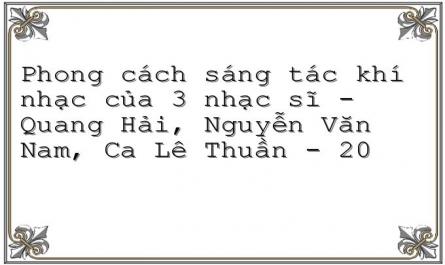 Phong cách sáng tác khí nhạc của 3 nhạc sĩ - Quang Hải, Nguyễn Văn Nam, Ca Lê Thuần - 20