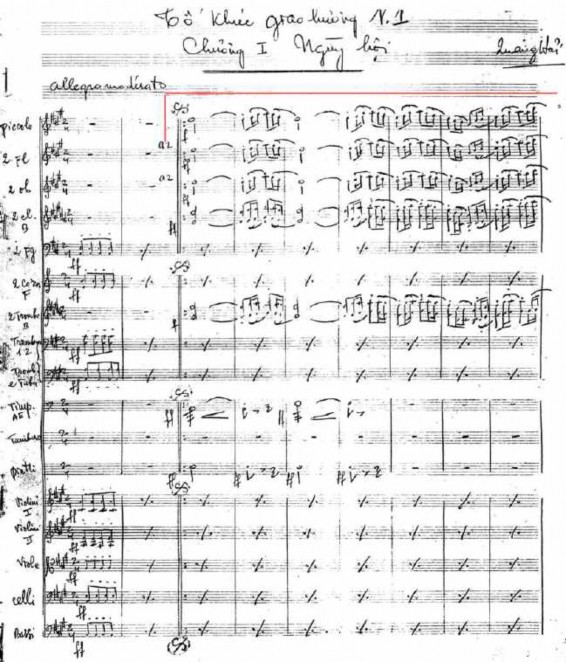 2 Tổ khúc giao hưởng số 1 Chương III – Chủ đề 1 nhịp 1 8 3 Concerto cho Sáo 1