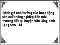 Đánh giá ảnh hưởng của hoạt động sản xuất nông nghiệp đến môi trường đất tại huyện Văn Lãng, tỉnh Lạng Sơn - 14