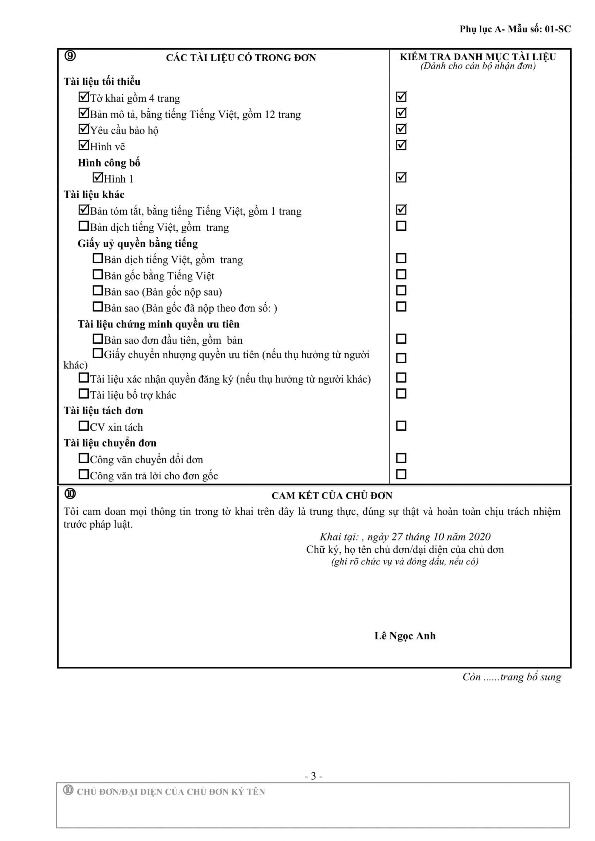 Hình A 2 Tờ khai đăng ký sáng chế 80 3