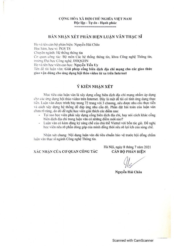 Giải pháp cổng biên dịch địa chỉ mạng cho các giao thức giao vận dùng cho ứng dụng hội thảo video từ xa trên internet - 11 1
