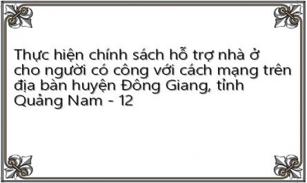 Thực hiện chính sách hỗ trợ nhà ở cho người có công với cách mạng trên địa bàn huyện Đông Giang, tỉnh Quảng Nam - 12