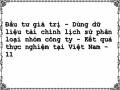 Đầu tư giá trị - Dùng dữ liệu tài chính lịch sử phân loại nhóm công ty - Kết quả thực nghiệm tại Việt Nam - 11