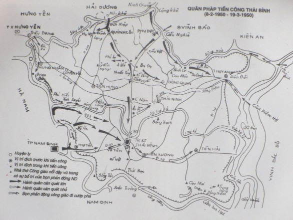 Bản đồ tiến công Thái Bình của thực dân Pháp 8 2 1950 – 19 3 1950 ảnh chụp 2