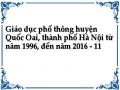Giáo dục phổ thông huyện Quốc Oai, thành phố Hà Nội từ năm 1996, đến năm 2016 - 11