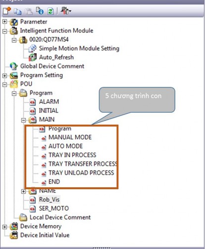 Hình 3 18 Cấu trúc chương trình main Chương trình MANUAL MODE Chứa các lệnh cho 1