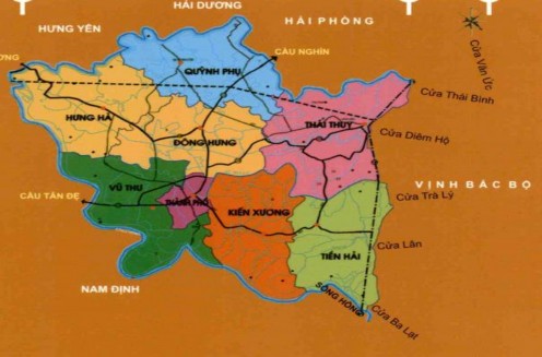 2 1 Bản đồ hành chính tỉnh Thái Bình Nguồn Thư viện khoa học tổng hợp tỉnh 1