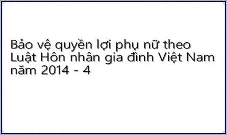 Bảo Vệ Quyền Lợi Của Phụ Nữ Việt Nam Trong Quan Hệ Nhân Thân