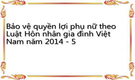 Bảo Vệ Quyền Bình Đẳng Của Người Phụ Nữ Trong Quan Hệ Hôn Nhân.