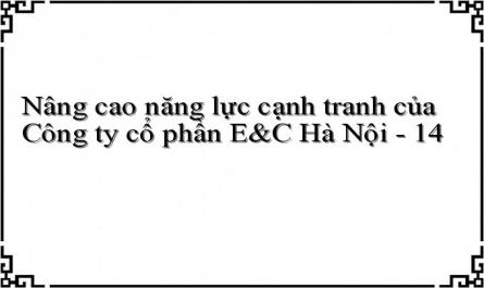Nâng cao năng lực cạnh tranh của Công ty cổ phần E&C Hà Nội - 14
