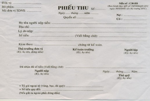 2 2 Phiếu chi 2 3 Hóa đơn Hóa đơn Giá trị gia tăng Bộ Tài chính phát hành Hóa 1