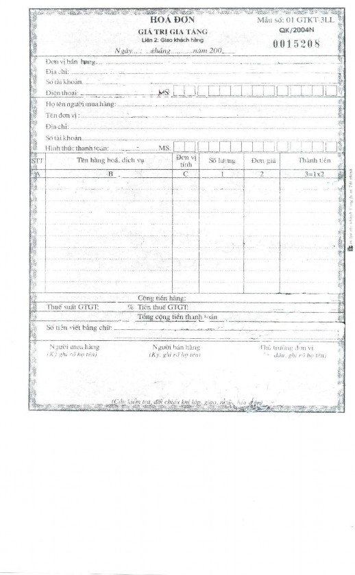 Hóa đơn bán hàng thông thường 3