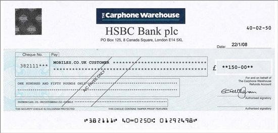 Séc gạch chéo đặc biệt mặt trước hoặc mặt sau của tờ séc được gạch hai 4