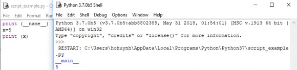 Đọc từ dấu nhắc lệnh interactive prompt if name main execute only if run as a script 1
