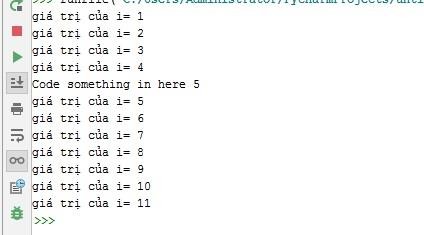 BÀI TẬP CHƯƠNG 4 Bài 4 1 Sử dụng vòng lặp for để viết lại đoạn code sau a 0 8