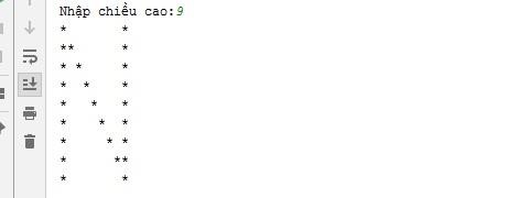 Bài 4 8 Nhập vào số n viết chương trình in ra hình tam giác Thí dụ nhập chiều 1