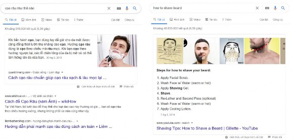 Hình 4 So sánh kết quả search nội dung Tiếng Anh và Tiếng Việt trên Google Kết 9