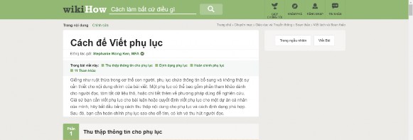 Hình 6 Trang wikiHow Các bài viết trên trang web wikiHow sẽ mô tả một cách đầy 1