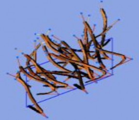 Hình 3 13 Tóc Messy trên plain trong một khung viền với các điểm điều khiển mass 3