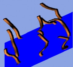 Hình 3 15 Tóc dày messy trên plain với bề mặt NURBS xoắn Hình 3 16 Tóc dài messy 5