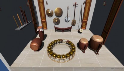 Hình 3 11 Toàn cảnh không gian trưng bày Chức năng thay đổi nguồn chiếu sáng Ánh 7