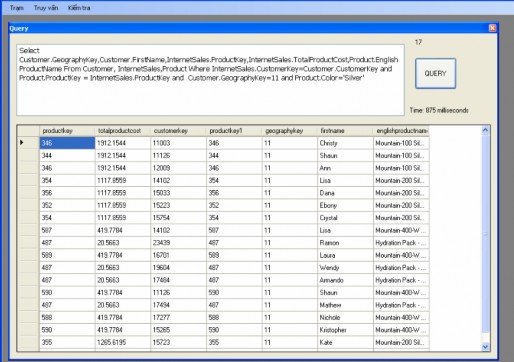 Các bước thực hiện câu truy vấn như hình bên dưới 11