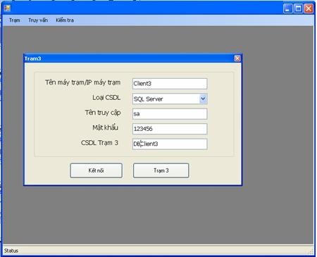 Ứng dụng cho phép truy vấn trên từng máy trạm với các câu truy vấn chỉ lấy 5