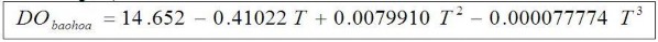 T nhiệt độ môi trường nước tại thời điểm quan trắc đơn vị 0 C Tính giá 3
