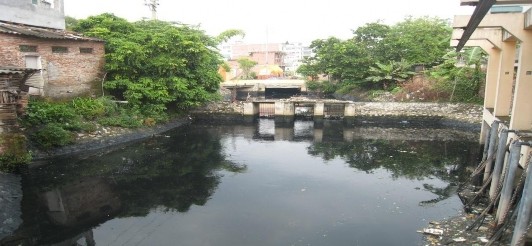 Ảnh 3 Nước thải từ các trạm bơm tiêu nước thải sinh hoạt của Trạm Bơm 3