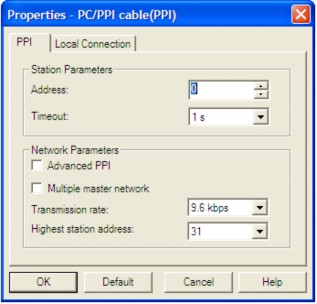 Trong đó PPI Loại cáp ở đây sử dụng cáp PPI hoặc cáp MPI Local Connection 7