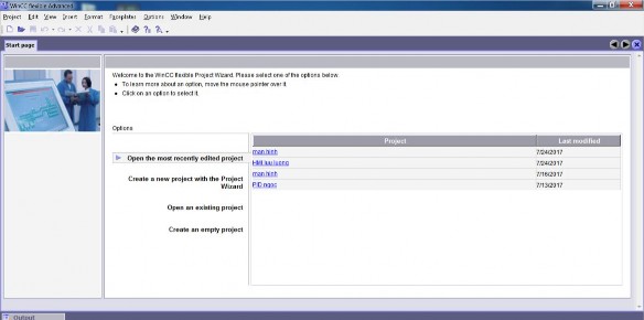 Hình 3 6 Giao diện màn hình chính trong WinCC flexible Bước 2 Khởi tạo dự án 1