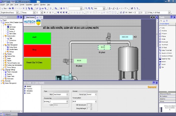Hình 3 13 Chức năng I O field trong WinCC flexible Mode Gồm 2 chế độ Input output 8