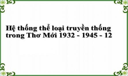 Hát Nói Và Thể Thơ 8 Chữ Trong Thơ Mới 1932 - 1945