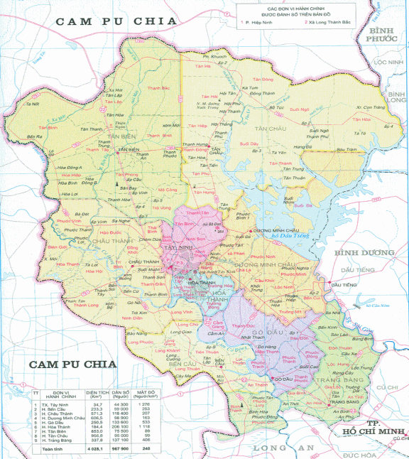 Hình 2 1 Bản đồ hành chính tỉnh Tây Ninh 2 1 1 1 Vị trí Tây Ninh là một tỉnh 1