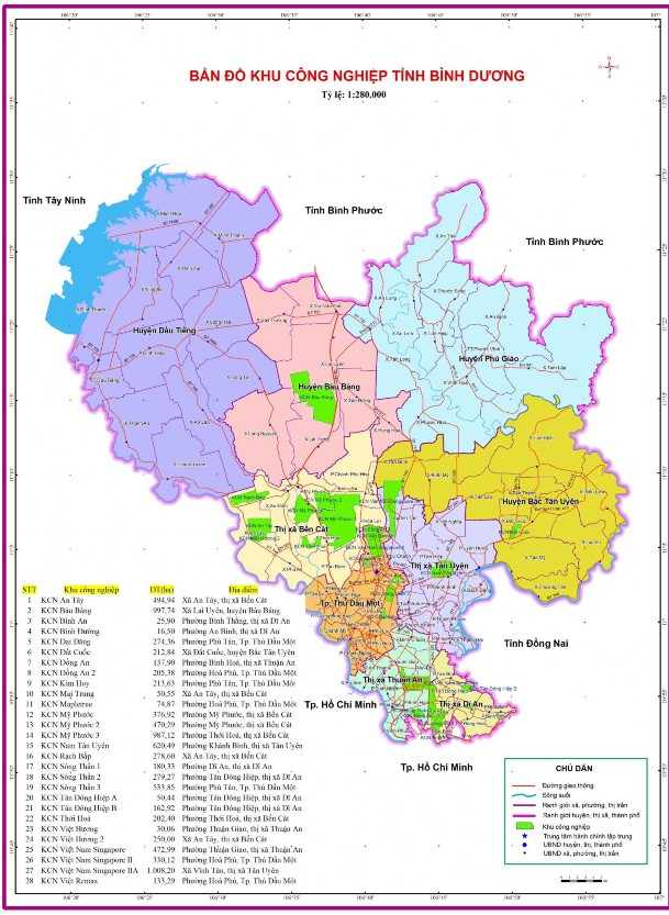 Hình 2 1 Bản đồ KCN tỉnh Bình Dương Nguồn http udkhcnbinhduong vn upload fckeditor 1