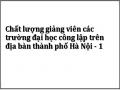 Chất lượng giảng viên các trường đại học công lập trên địa bàn thành phố Hà Nội
