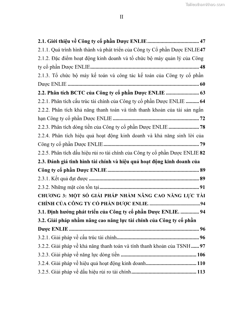 Luận văn thạc sĩ kế toán Phân tích báo cáo tài chính của Công ty Cổ phần Dược Enlie - 1 Trang 6