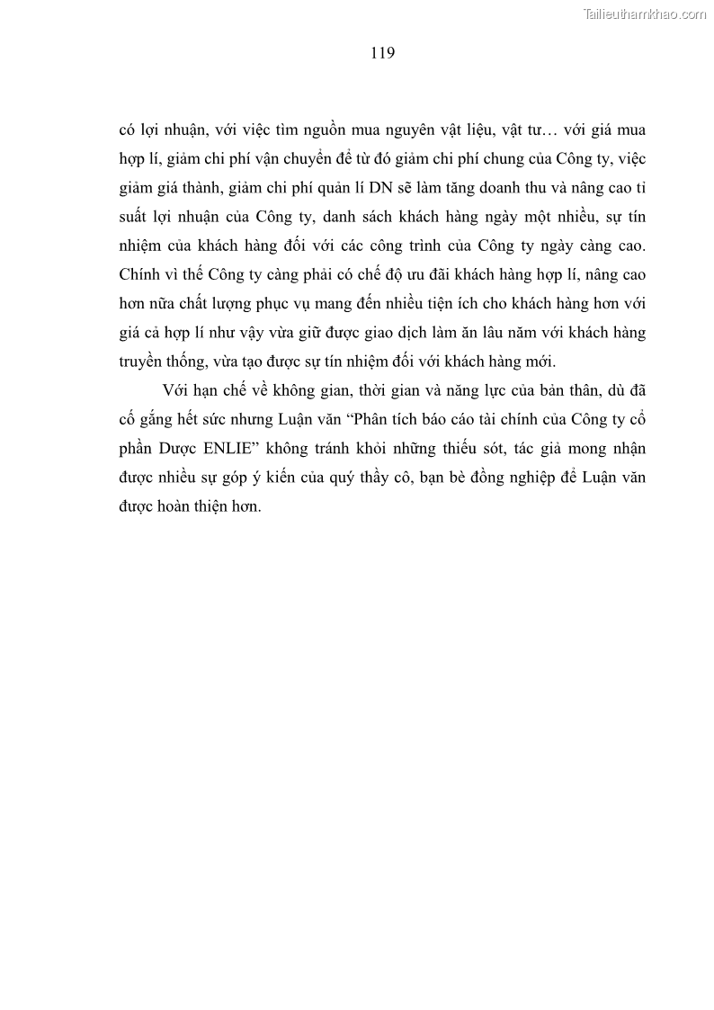 Luận văn thạc sĩ kế toán Phân tích báo cáo tài chính của Công ty Cổ phần Dược Enlie - 11 Trang 131